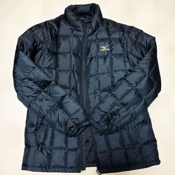 미즈노 다운 자켓 코트 블랙 XL 벤치 코트 자수