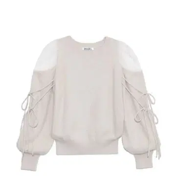 스나이델 시스루 숄더 니트