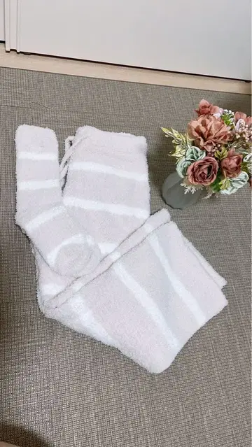 푹신푹신 핑크 스트라이프 룸웨어 세트