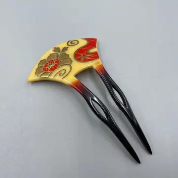 20 빈티지 수지 꽃무늬 부채꼴 헤어콤