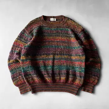 ~90s MISSONI SPORT 멀티 컬러 크루넥 니트 스웨터