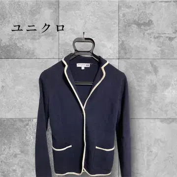 유니클로 네이비 테일러드 자켓 니트 자켓