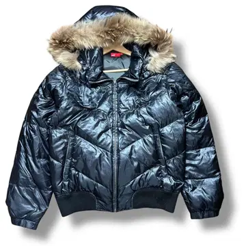 [ 새상품급 ] PUMA 다운 자켓 퍼 포함 블랙 L 남성용