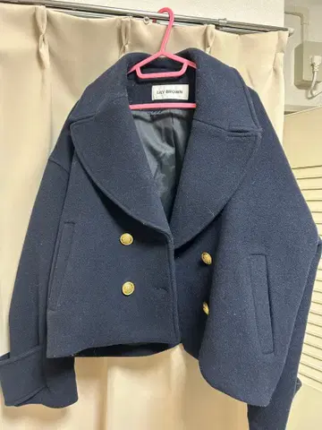 LILY BROWN 네이비 울 피코트