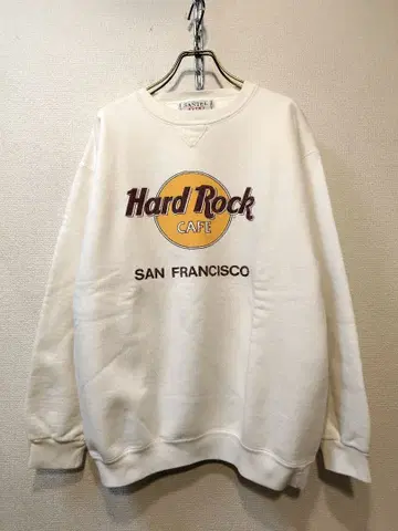 90s 빈티지 USA Hard Rock CAFE 맨투맨 화이트 M