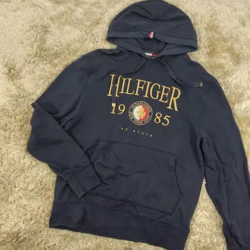 TOMMY HILFIGER 풀오버 후드티 빅 로고 자수
