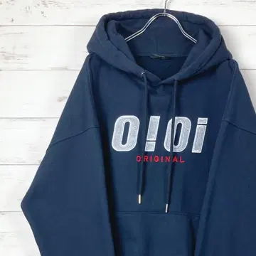 새상품급 OIOI 후드티 로고 자수 속기모 네이비 M K2505175