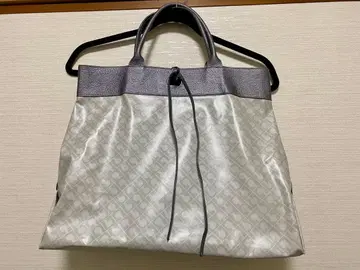 게라르디니 라이트 그레이 나일론 토트백