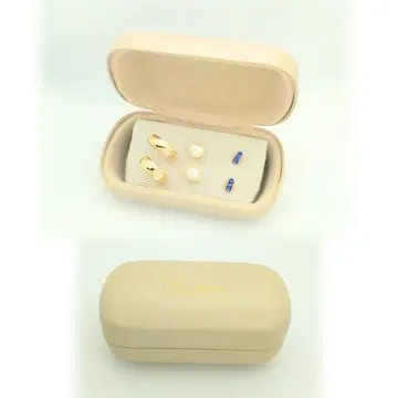 골드 도금 펄 블루스톤 귀걸이 3세트