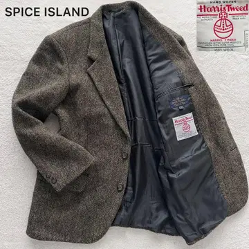 새상품급 SPICE ISLAND 해리스 트위드 테일러드 자켓