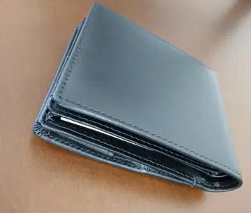 [ 미사용 ] Dante 가죽 접이식 지갑 블랙