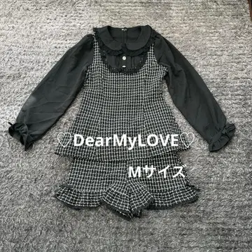 디어마이러브 유메텐보 셋업 상의 숏팬츠 트위드