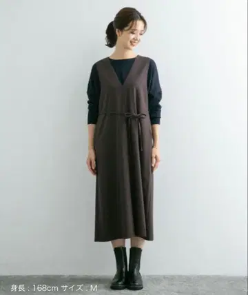 DOORS 원피스 트윌 플레어 오버롤 스커트