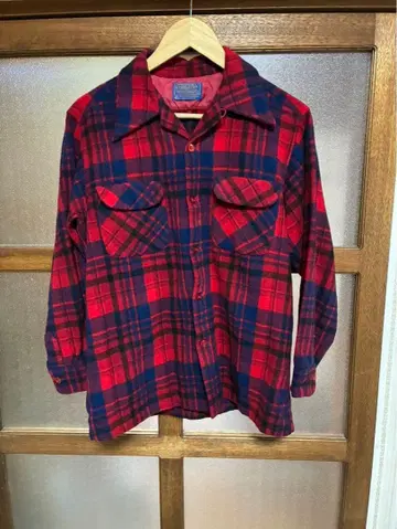 70s 펜들턴 플란넬 셔츠 M 체크 1970년 제조 미국제 긴팔