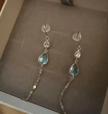 K10 블루 토파즈 귀걸이 TSUTSUMI