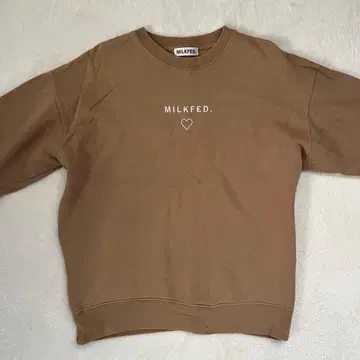 MILKFED. 브라운 긴팔 속기모