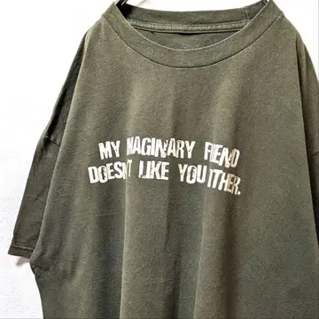 커스텀77 영문 로고 T셔츠 그린 XL 구제 의류