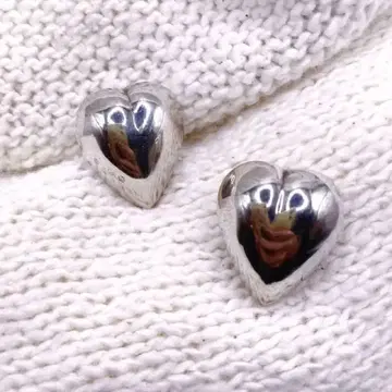 925 실버 하트 모티브 피어스