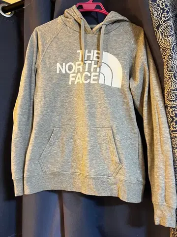 THE NORTH FACE 그레이 후드 부착 후드티