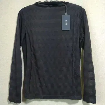 미사용 새상품 자카드 무늬 디자인 텐셀 풀오버 티셔츠 일본제