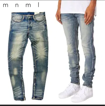 mnml 스키니 데님 라이트 블루