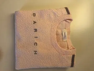 Darich 라인 파일 니트탑 핑크