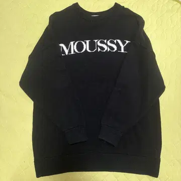 MOUSSY 블랙 니트 트레이닝복