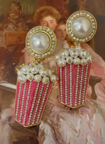 이탈리아 구매 팝콘 디자인 귀걸이