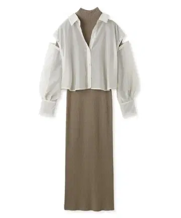 2way 시어 탑 니트 원피스