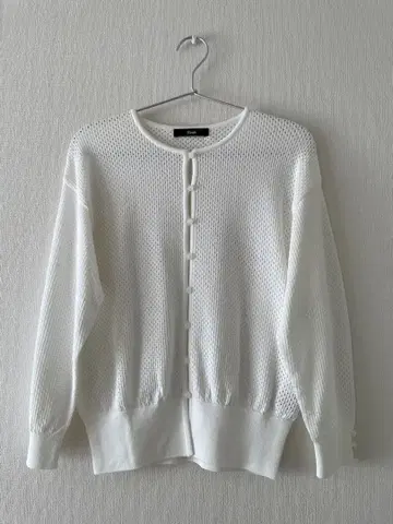 Rene 화이트 메쉬 가디건 34 사이즈