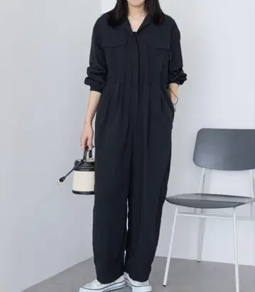 아메리칸 홀릭 블랙 점프수트 올인원 살로펫