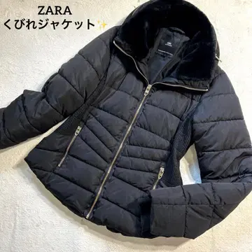 ZARA 자라 허리 라인 다운 자켓 지퍼 블랙 2way