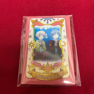 카드캡터 사쿠라 스퀘어 캔뱃지 벚꽃 & 샤오랑