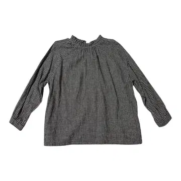 ICHI 깅엄 체크 긴팔 셔츠 M