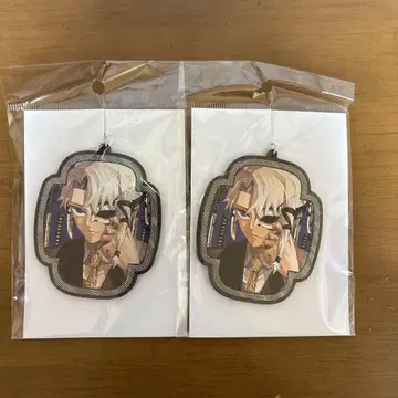 2개 렌 하쿠리 메탈릭 키링 카구라바치 페어 하쿠리 점프샵