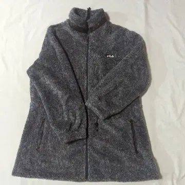 FILA 플리스 집업 후드티 LL 사이즈 그레이