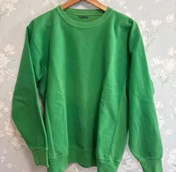 AURALEE 그린 크루넥 트레이닝복