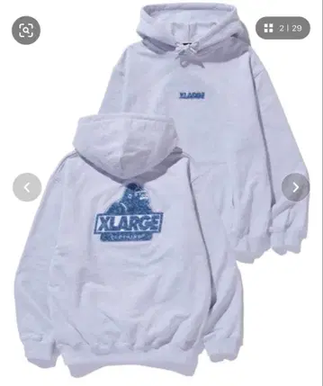 XLARGE 그레이 후드티 XL 사이즈
