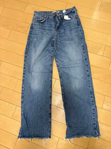 ZARA 스트레이트 롤업 밑단 하이라이즈 데님