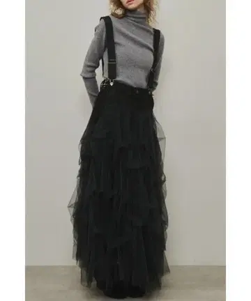 LA BELLE ETUDE 서스펜더 데님 볼륨 샤샤 스커트