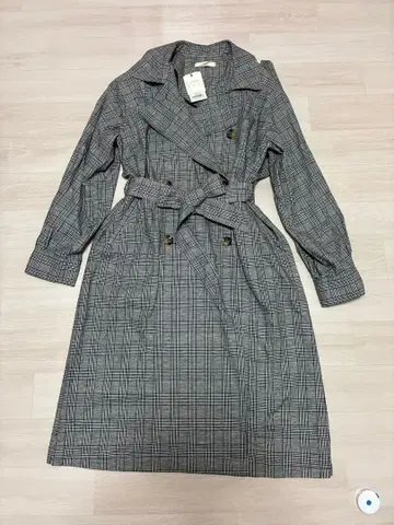 글렌체크 트렌치코트