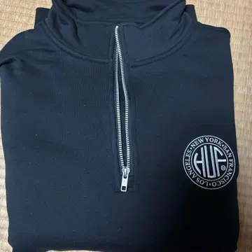 HUF 하프 지퍼 블랙 트레이닝복 XL