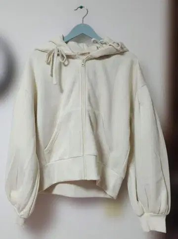 시마무라 만짱 콜라보 속기모 ZIP 후드티 화이트