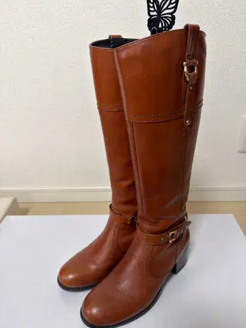 천연 가죽 롱 부츠 키다리 아저씨