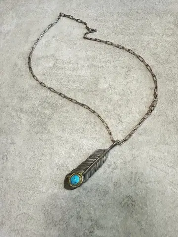 터콰이즈 페더 목걸이