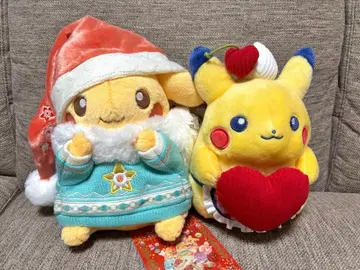 [ 새상품급 ] 2024 크리스마스 피카츄 & 피카츄 다이너 봉제 인형