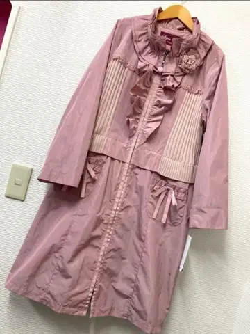 슈퍼 뷰티 완판!! 스탠드 프릴 카라 허리 니트 절개 자켓