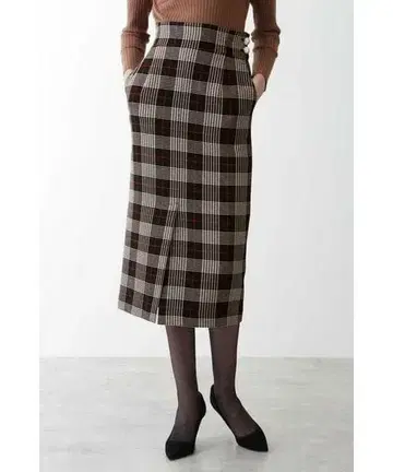 (K09713) PINKY & DIANNE 트리플 크로스 체크 스커트