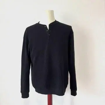 50802 어반 리서치 헨리넥 와플 두꺼운 원단 블랙