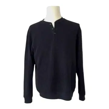 50802 어반 리서치 헨리넥 와플 두꺼운 원단 블랙